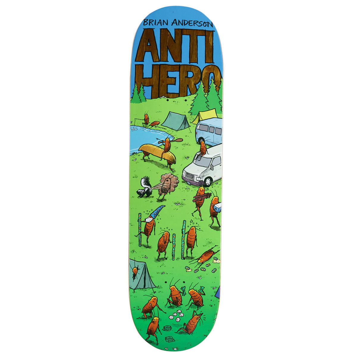 Anti-Hero B.A. Roached Out 2 Skateboard Deck - Green - 8.50