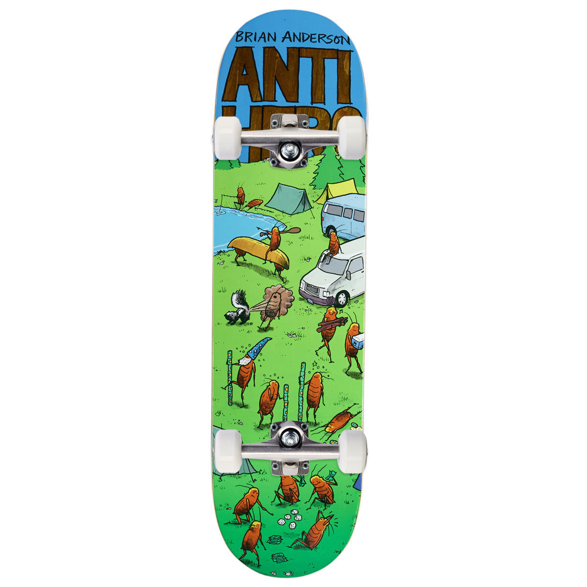 Anti-Hero B.A. Roached Out 2 Skateboard Complete - Green - 8.50