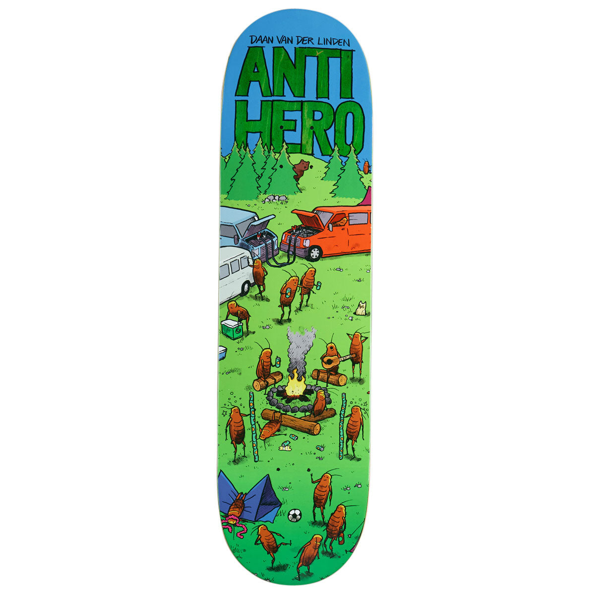 Anti-Hero Dbx Daan Roached Out 2 Skateboard Deck - Green - 8.28