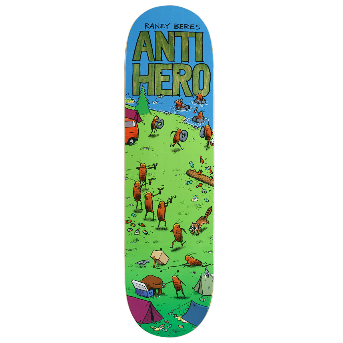 Anti-Hero Raney Roached Out 2 Skateboard Deck - Green - 8.62