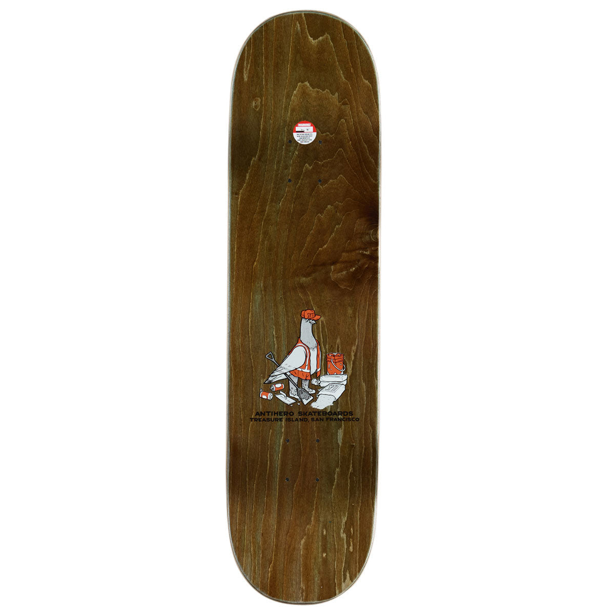 Anti-Hero Treasure Island Eagle Skateboard Deck - Grey - 8.25