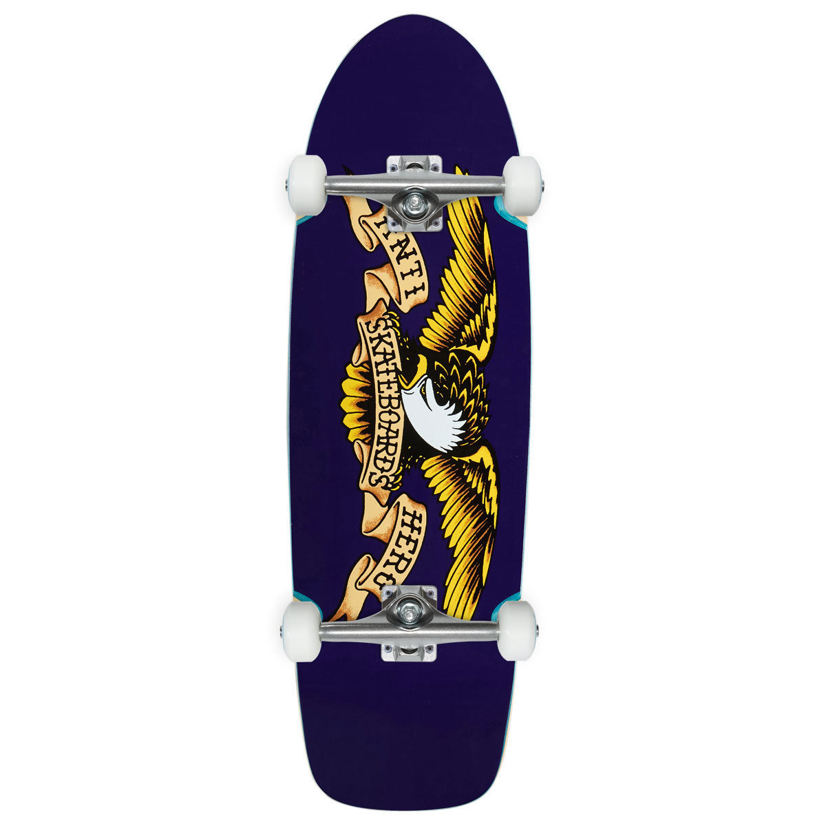 Anti-Hero Shaped Eagle Caster Skateboard Complete - Purple - 10.125