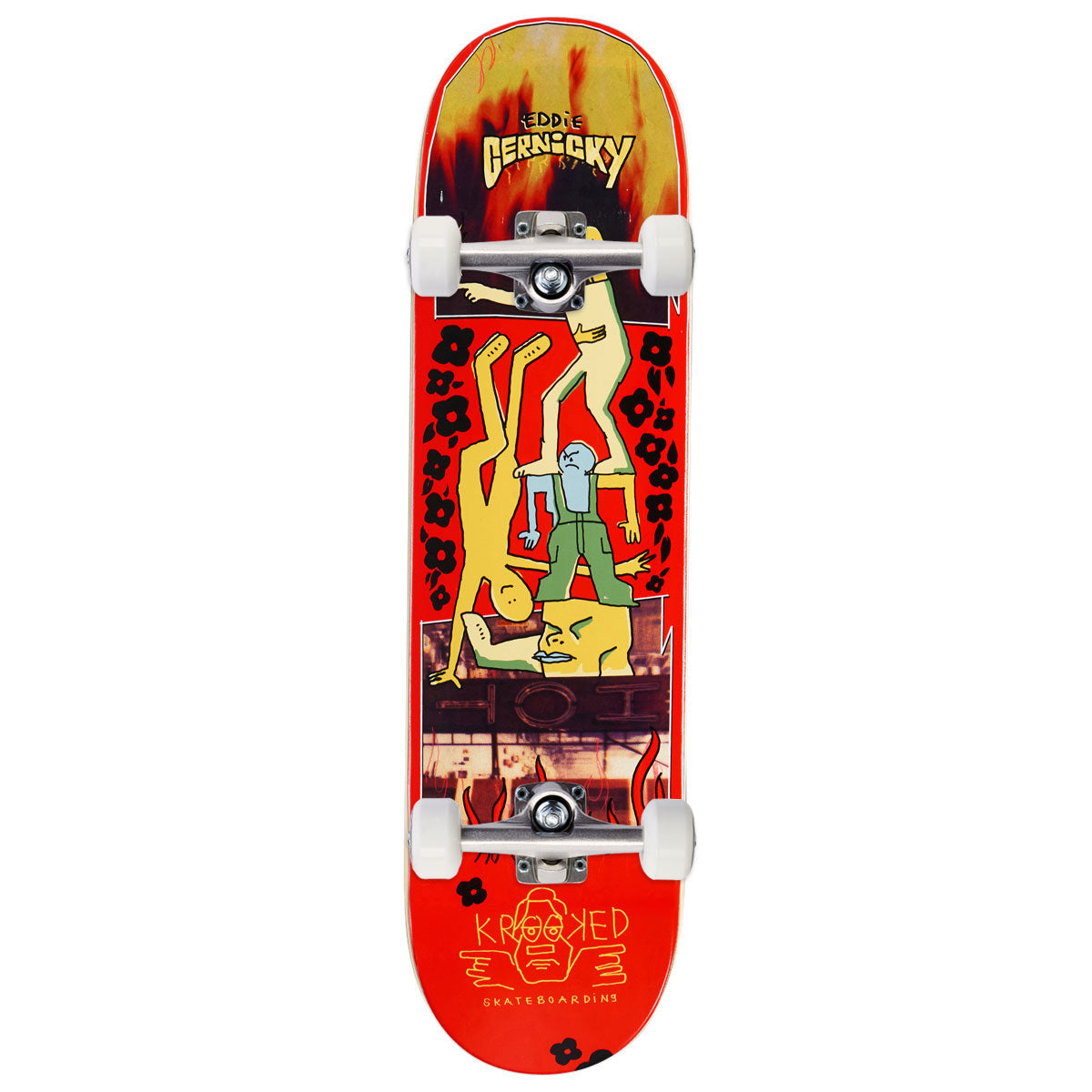 Krooked Cernicky Hot Skateboard Complete - Red - 8.25