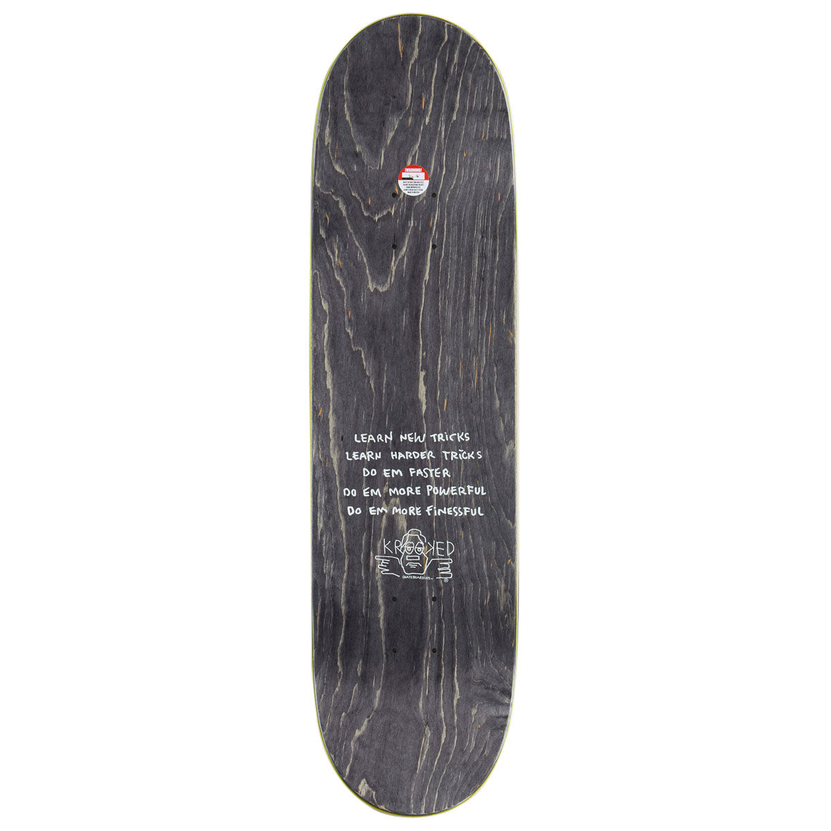 Krooked Knox Watcher Skateboard Deck - Yellow - 8.50