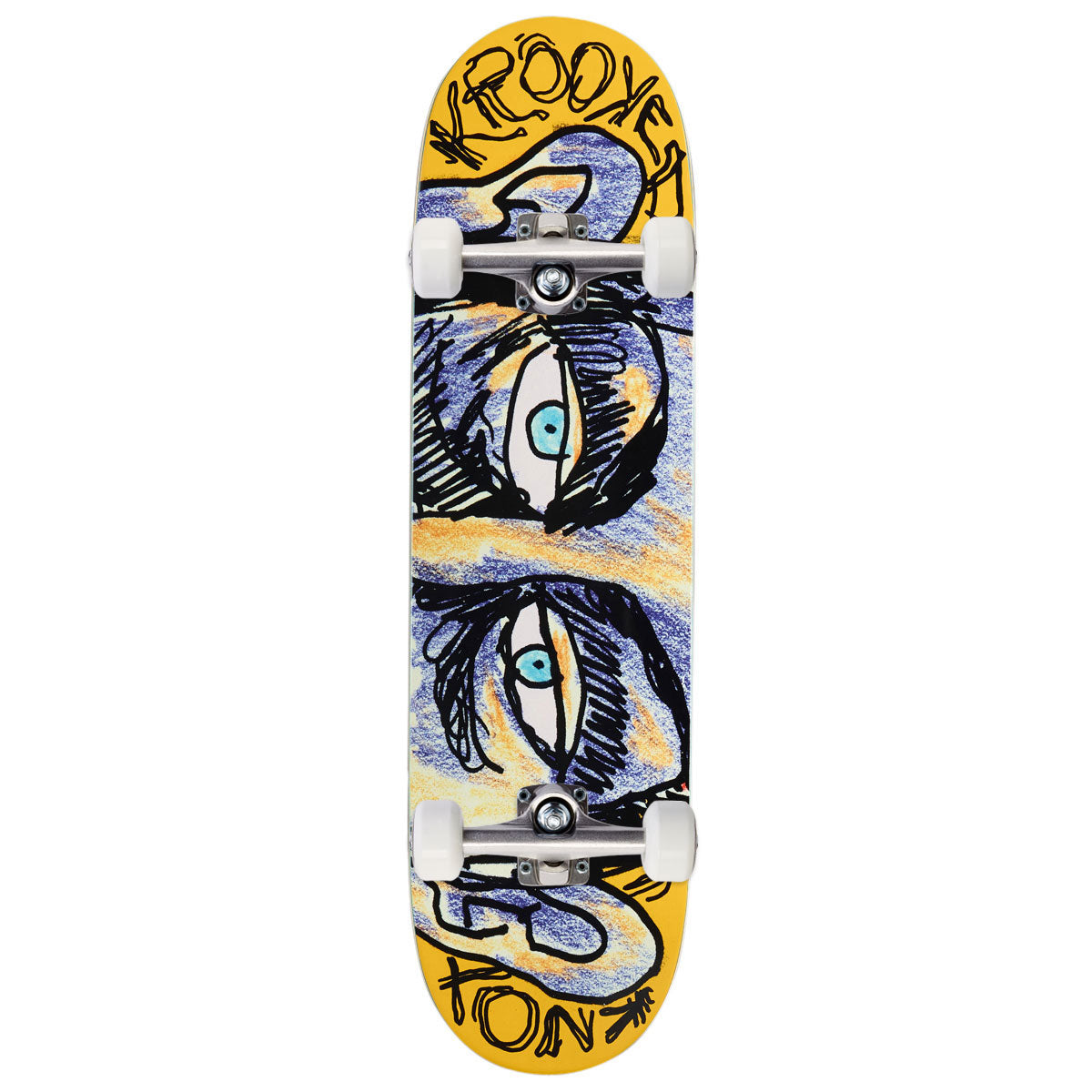 Krooked DBX Knox Watcher Skateboard Complete - Yellow - 8.50