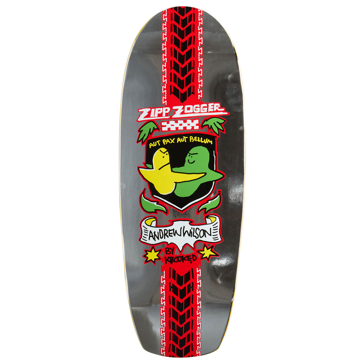 Krooked Wilson Pro Zogger Skateboard Deck - Silver - 10.75