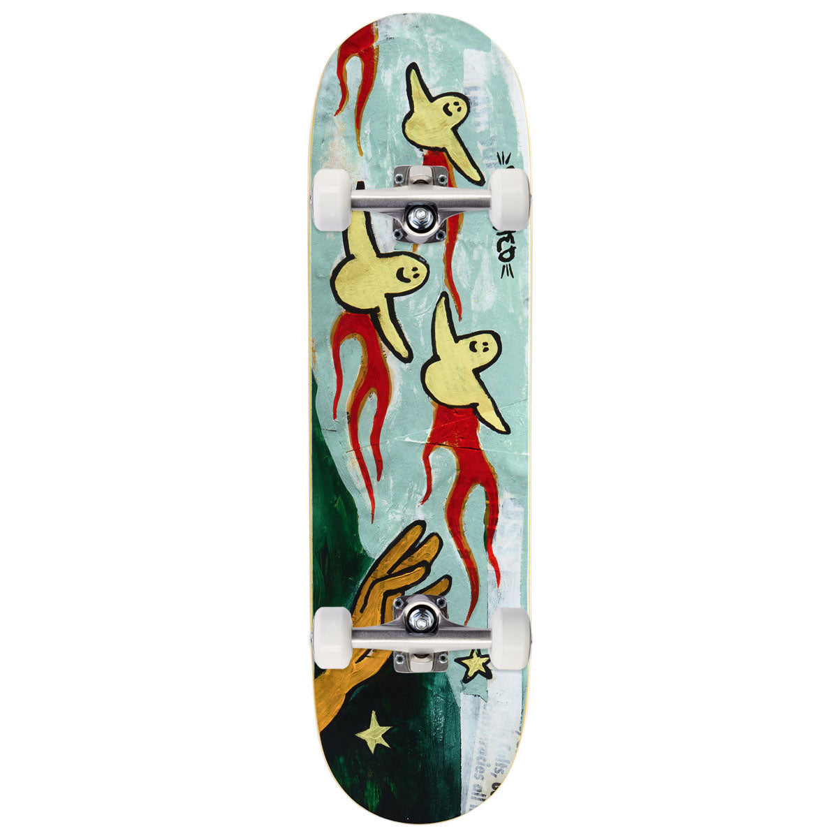 Krooked Team Firebirds True Fit Skateboard Complete - Green - 8.50