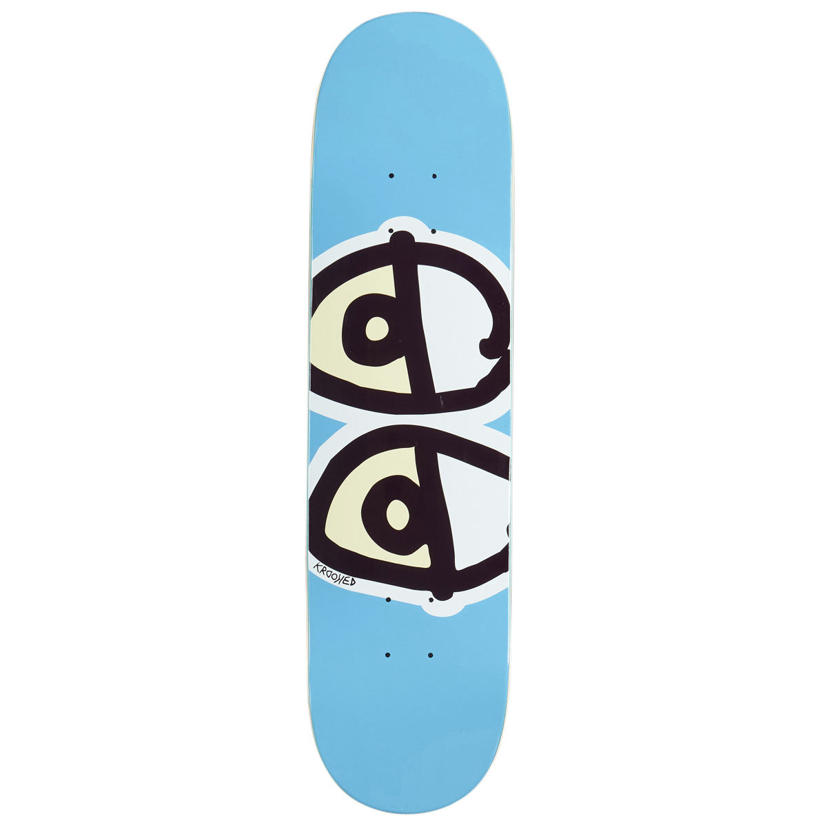 Krooked Team Eyes Skateboard Deck - Light Blue - 7.75