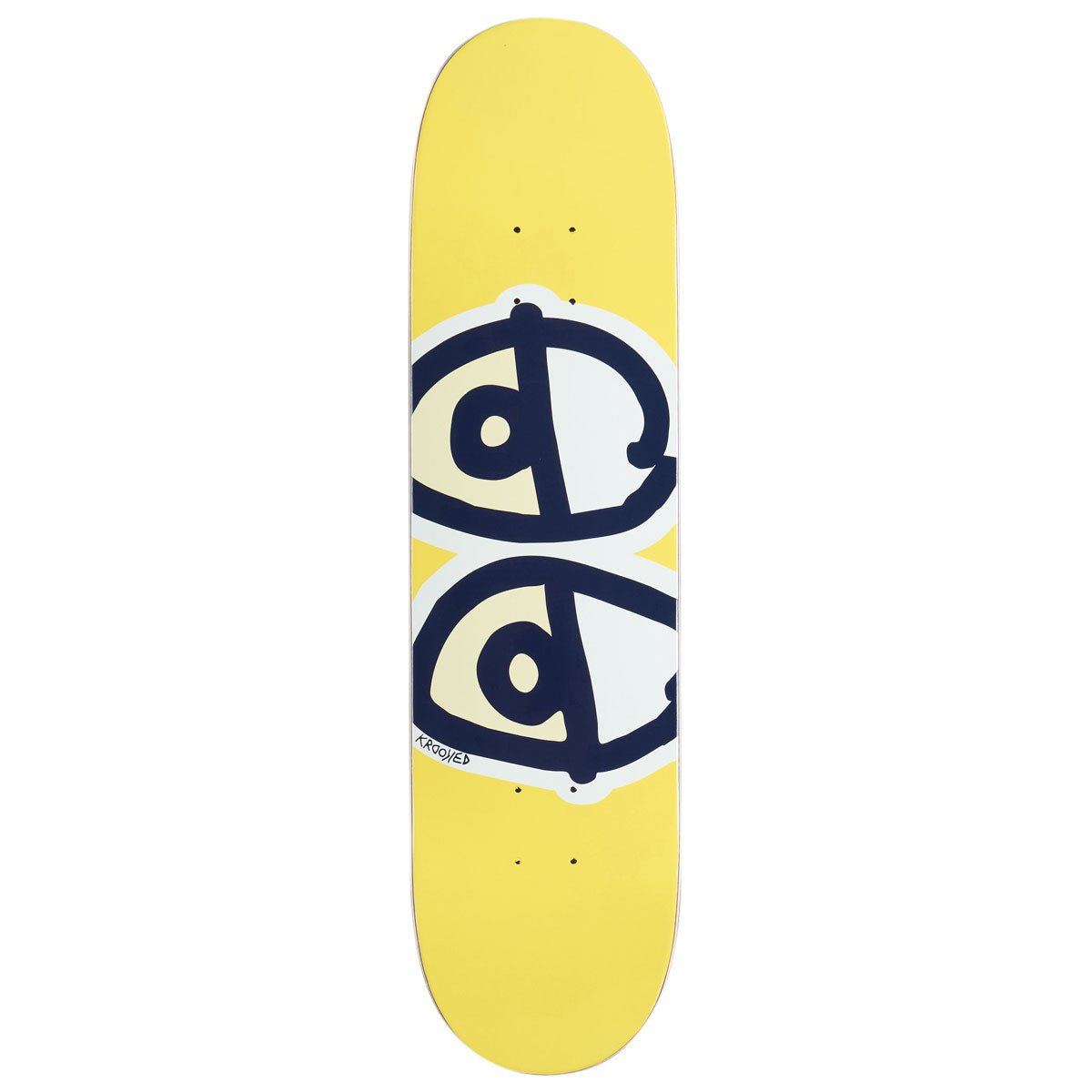 Krooked Team Eyes Skateboard Deck - Yellow II - 8.06