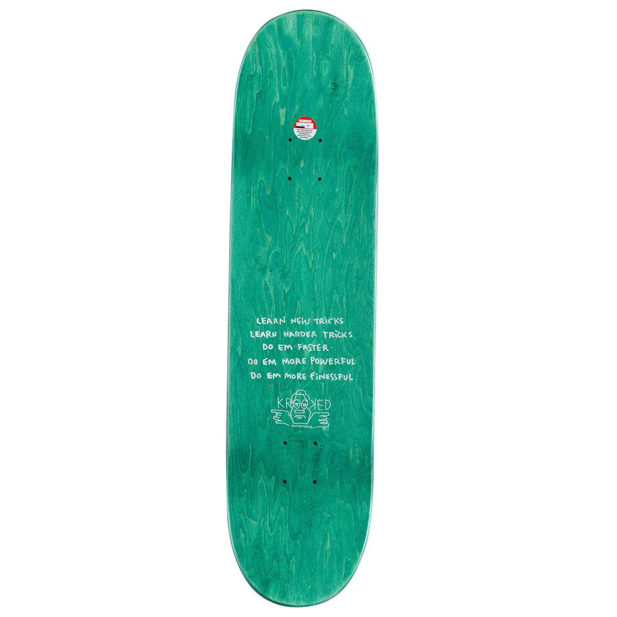 Krooked Team Eyes Skateboard Complete - Yellow II - 8.06