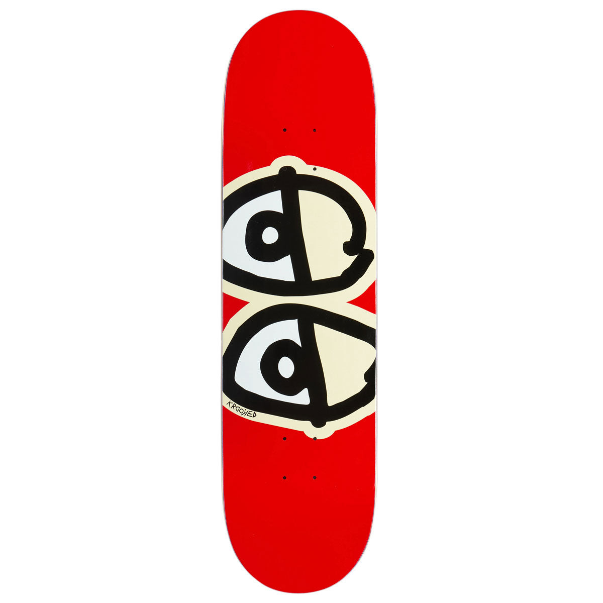 Krooked Team Eyes Skateboard Deck - Red - 8.38