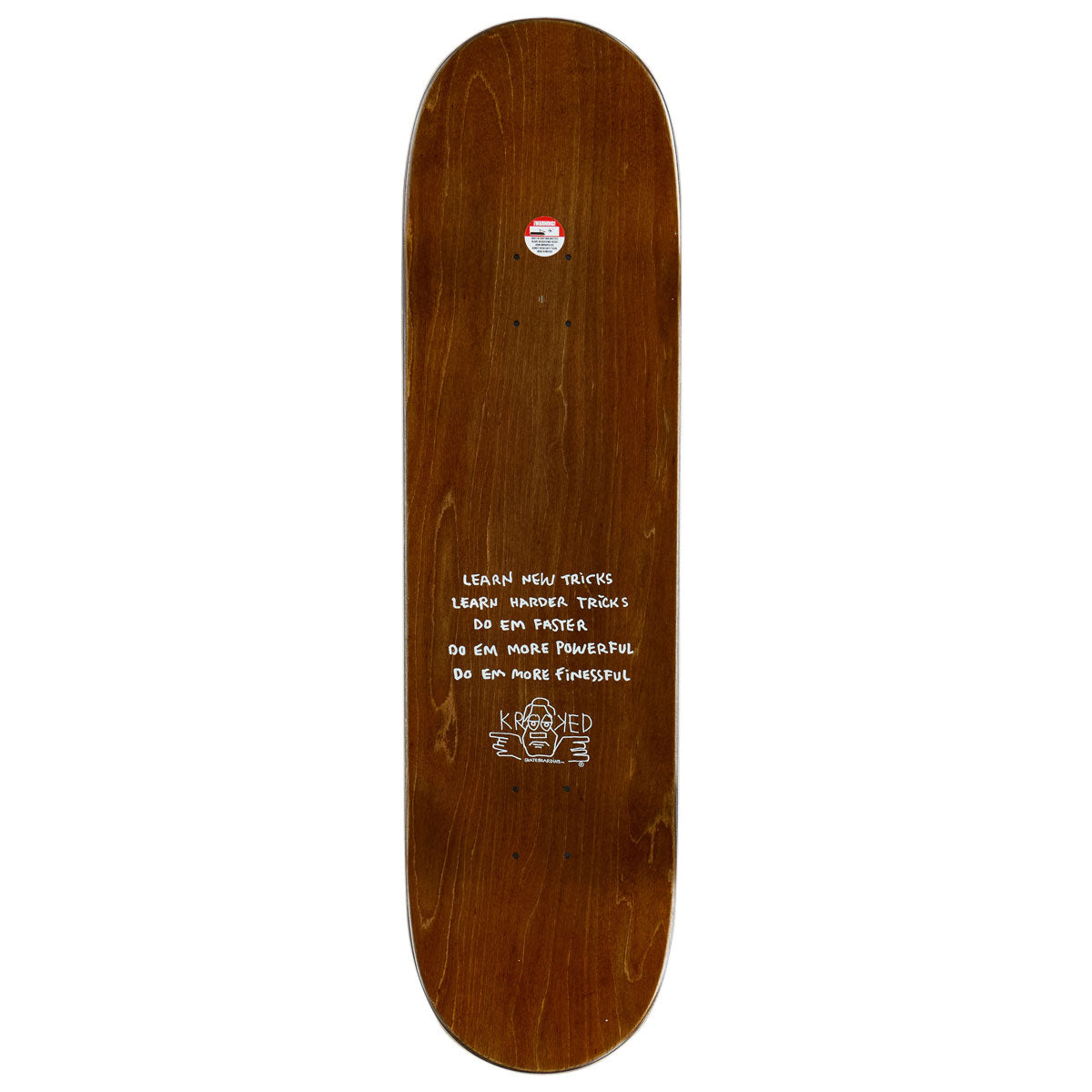 Krooked Team Eyes Skateboard Deck - Maroon - 8.75