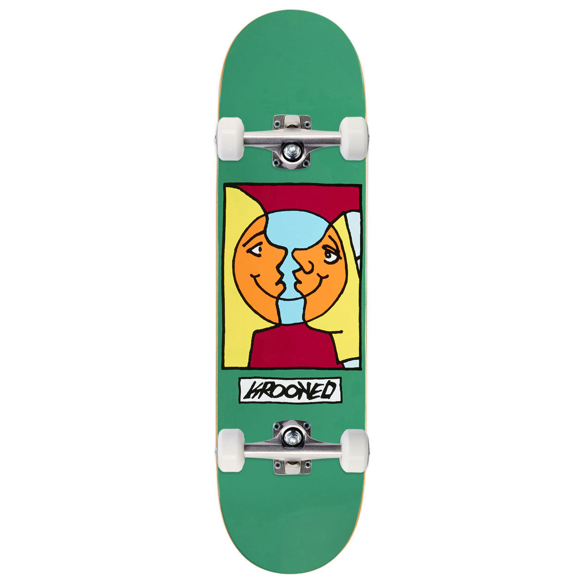 Krooked Easy Rider Moonsmile Skateboard Complete - Green - 8.38