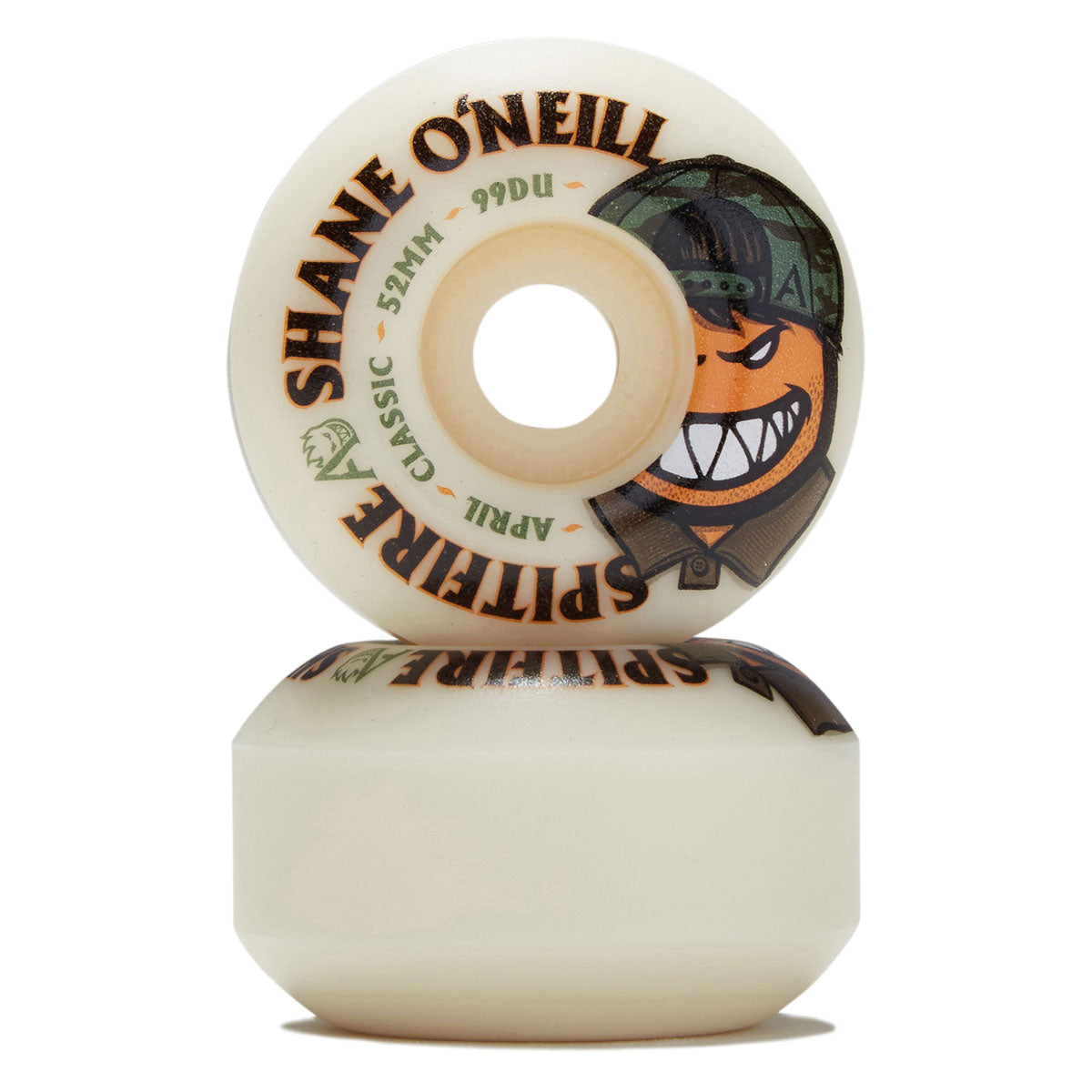 Spitfire x April F4 99d Shane O'Neill Classic Skateboard Wheels - Natural - 52mm image 2