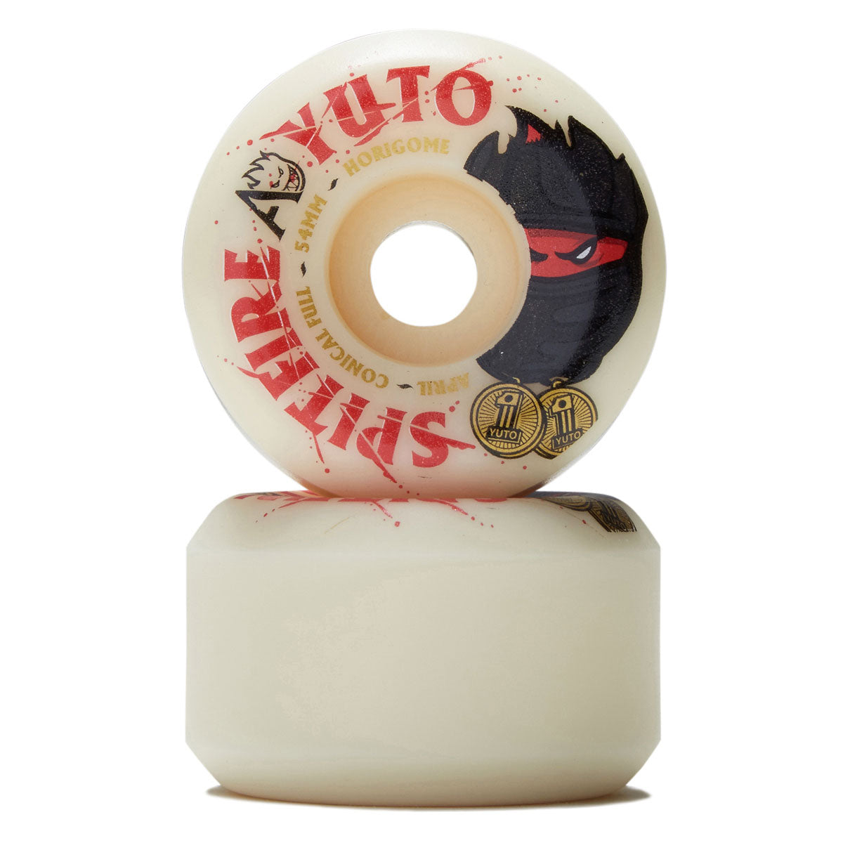 Spitfire x April F4 99d Yuto Conical Full Skateboard Wheels - Natural - 54mm image 2