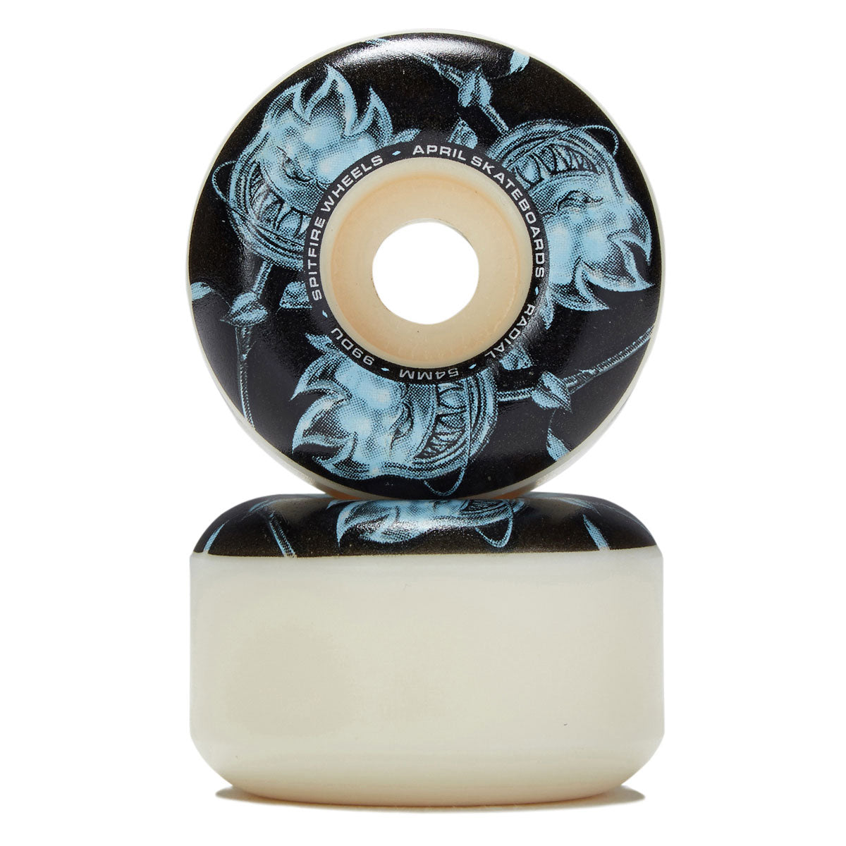 Spitfire x April F4 99d Bighead Rose Radial Skateboard Wheels - Natural - 54mm image 2
