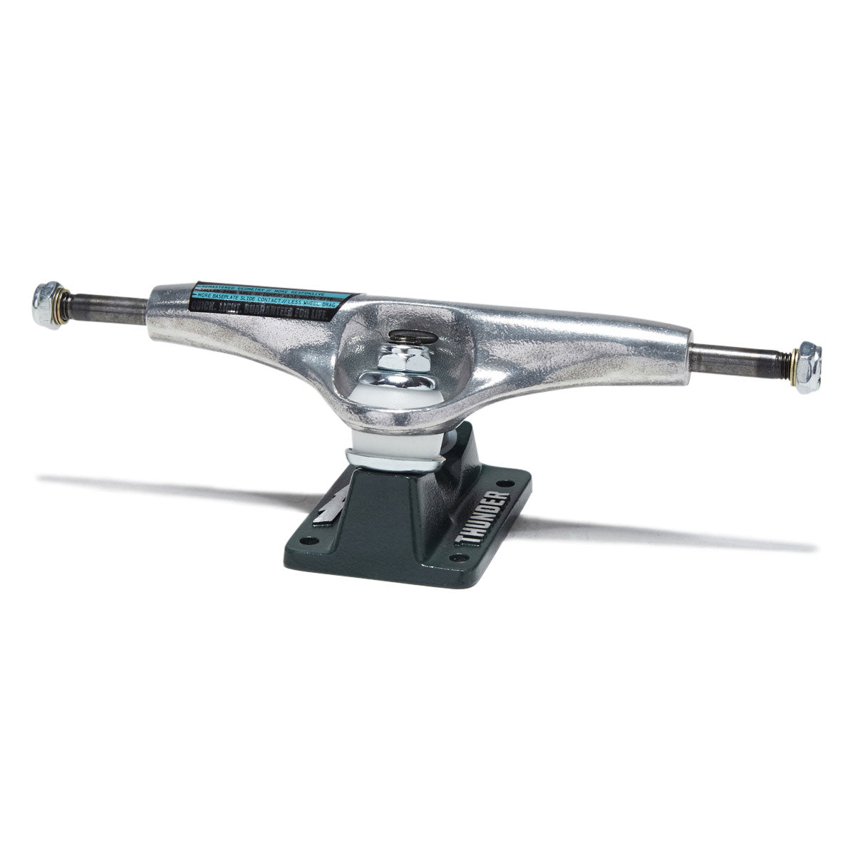 Thunder T-II Team Catalyst Re-Gen Skateboard Trucks - Polished/Green - 148mm image 2