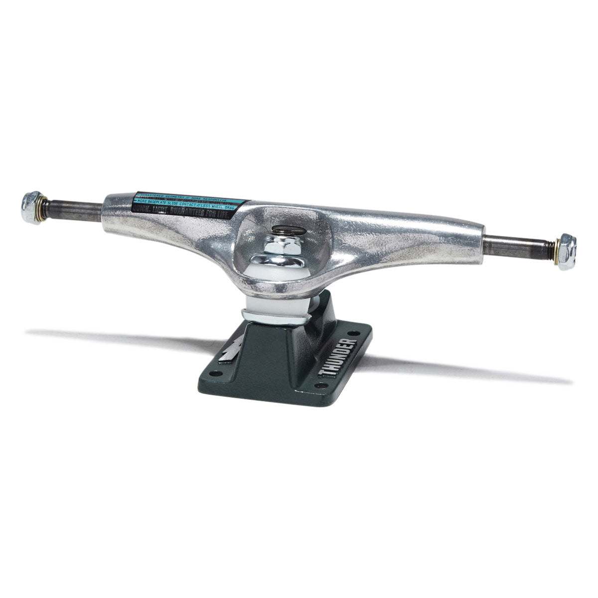 Thunder T-II Team Catalyst Re-Gen Skateboard Trucks - Polished/Green - 149mm image 2