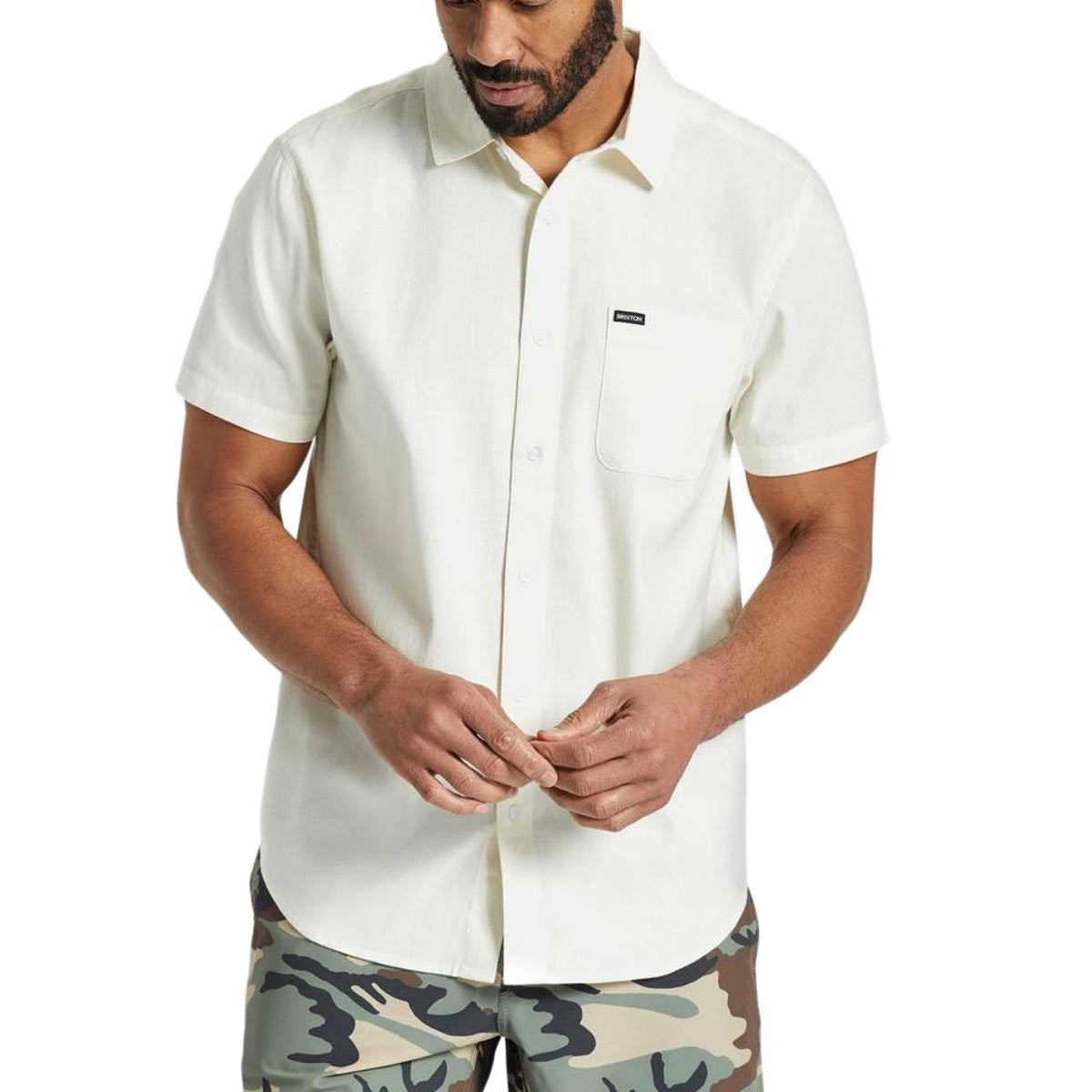 Brixton Charter Oxford Shirt - Off White image 1