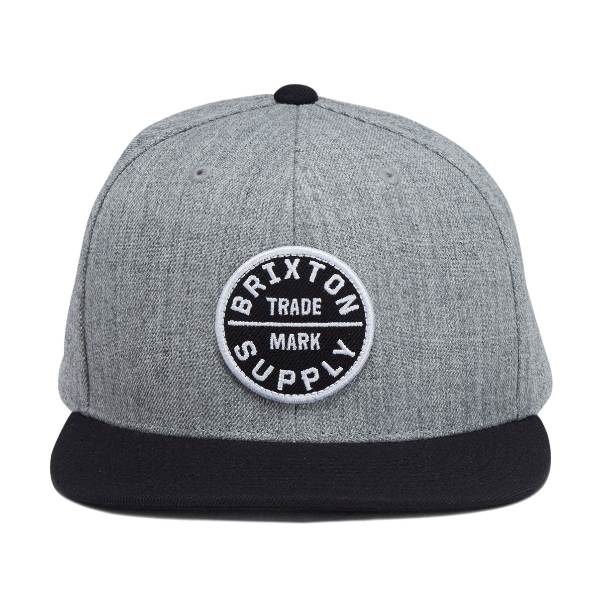 Brixton Oath III Snapback Hat - Heather Grey/Black II image 5
