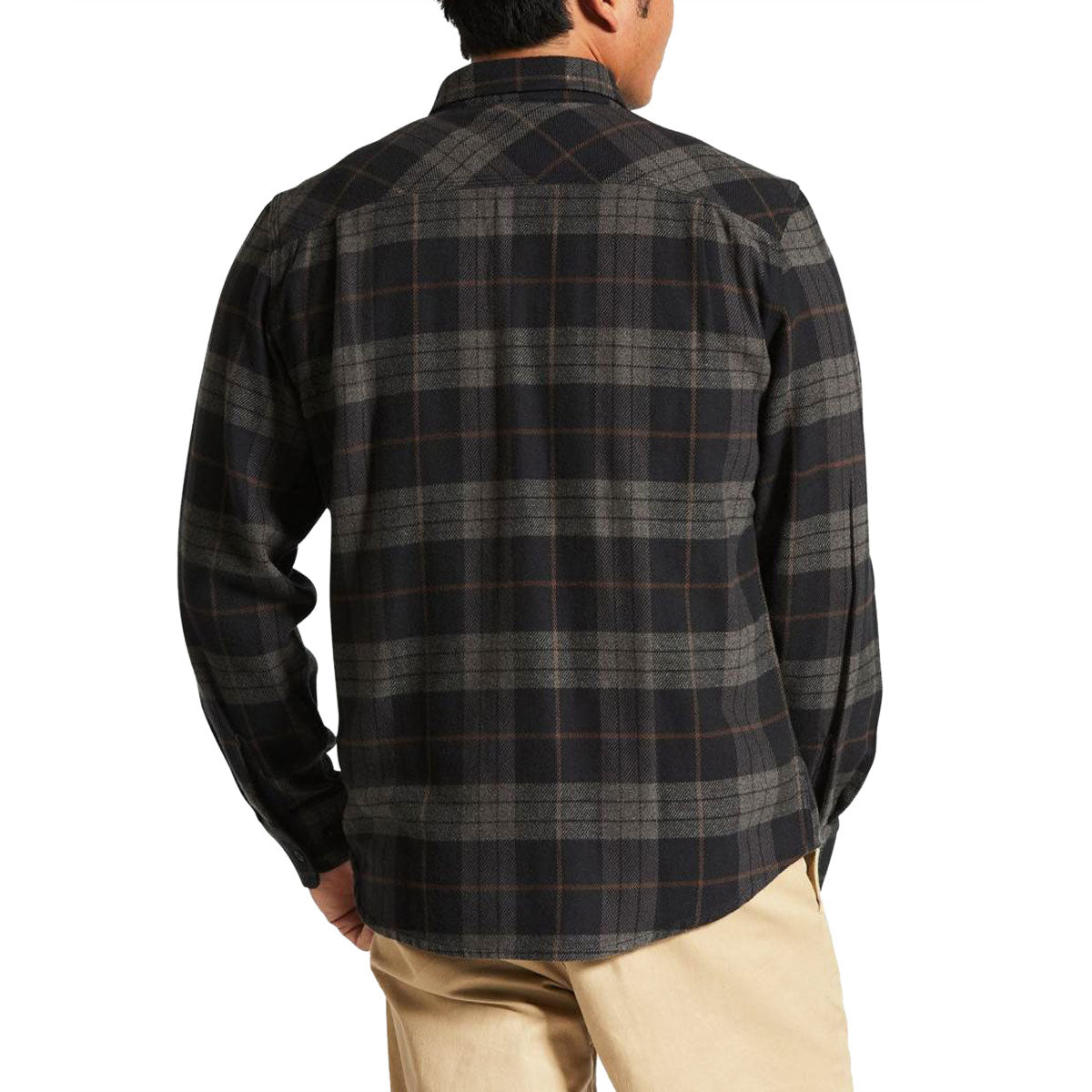 Brixton Bowery Flannel Long Sleeve Shirt - Black/Charcoal image 2