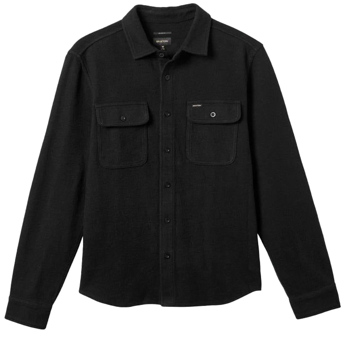 Brixton Bowery Textured Twill Over Shirt - Black image 2