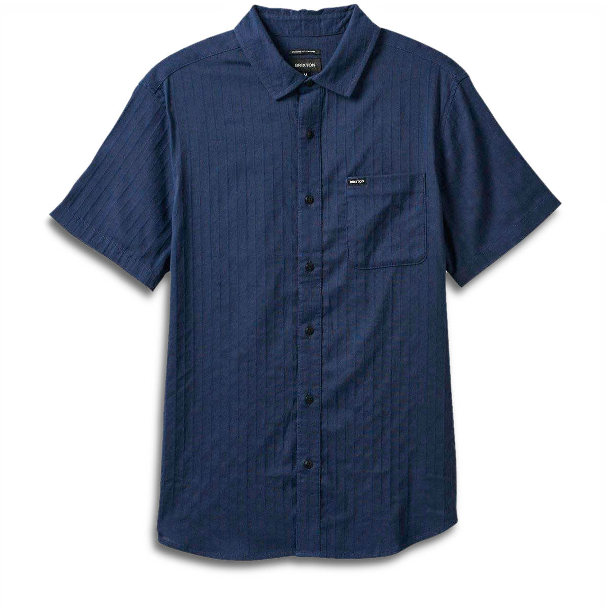 Brixton Charter Stripe Woven Shirt - Washed Navy/Black image 3