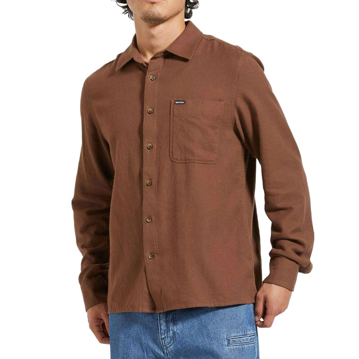 Brixton Hasting Lightweight Flannel Shirt - Pinecone Brown image 1