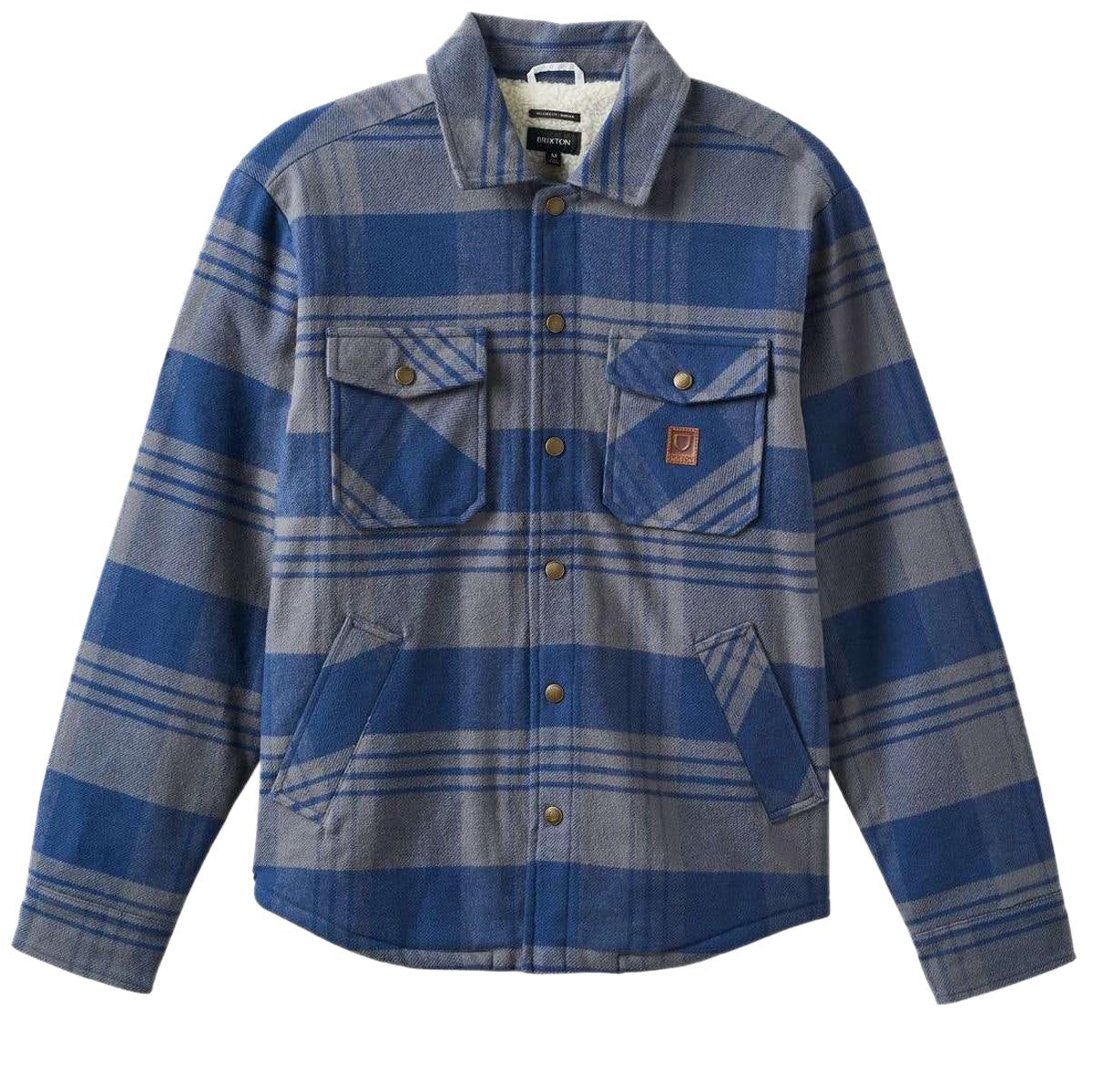 Brixton Durham Lined Jacket - Washed Navy/Beige Plaid image 4