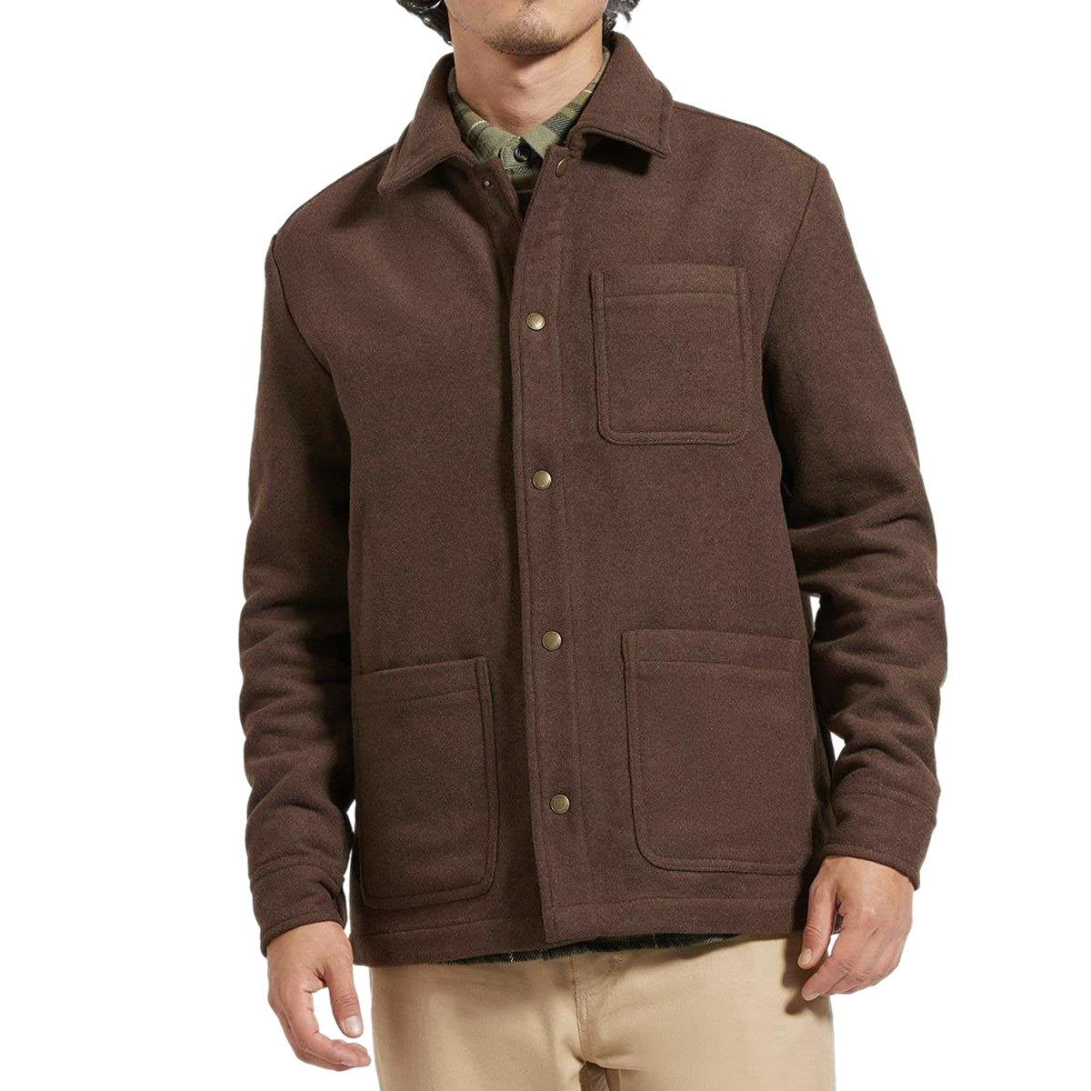 Brixton Shop Chore Jacket - Heather Pinecone Brown image 3