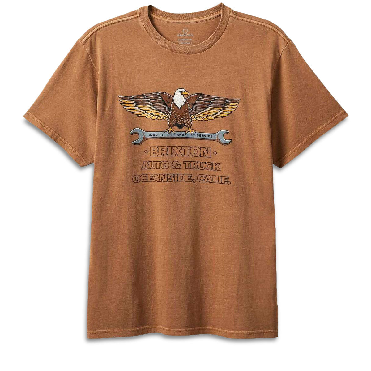 Brixton Repair T-Shirt - Tobacco Brown Worn Wash image 1