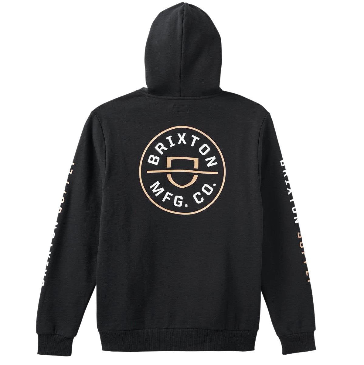 Brixton Crest Hoodie - Black/Sand/White image 4