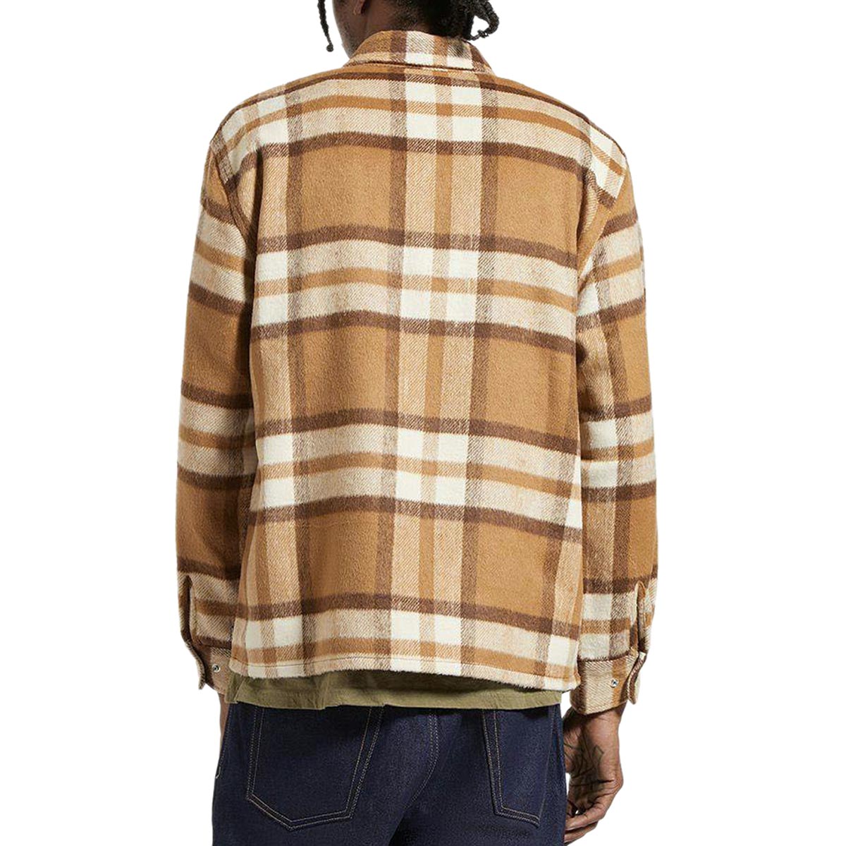 Brixton Selden Soft Brushed Flannel Shirt - Tan/Bison image 2