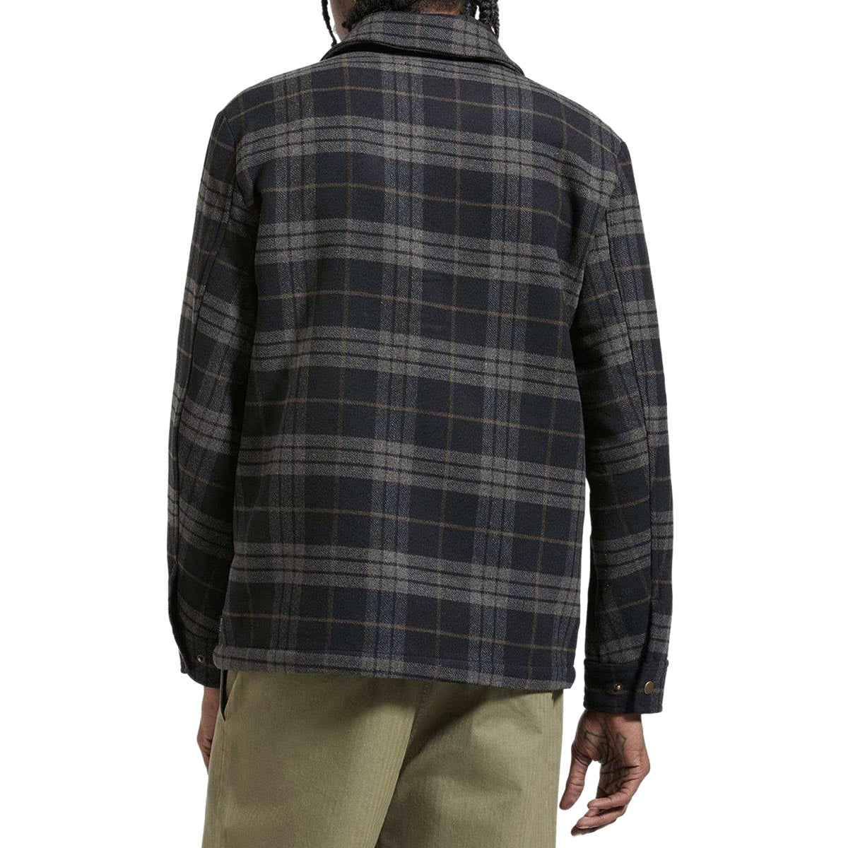 Brixton Shop Chore Jacket - Black/Charcoal Plaid image 2