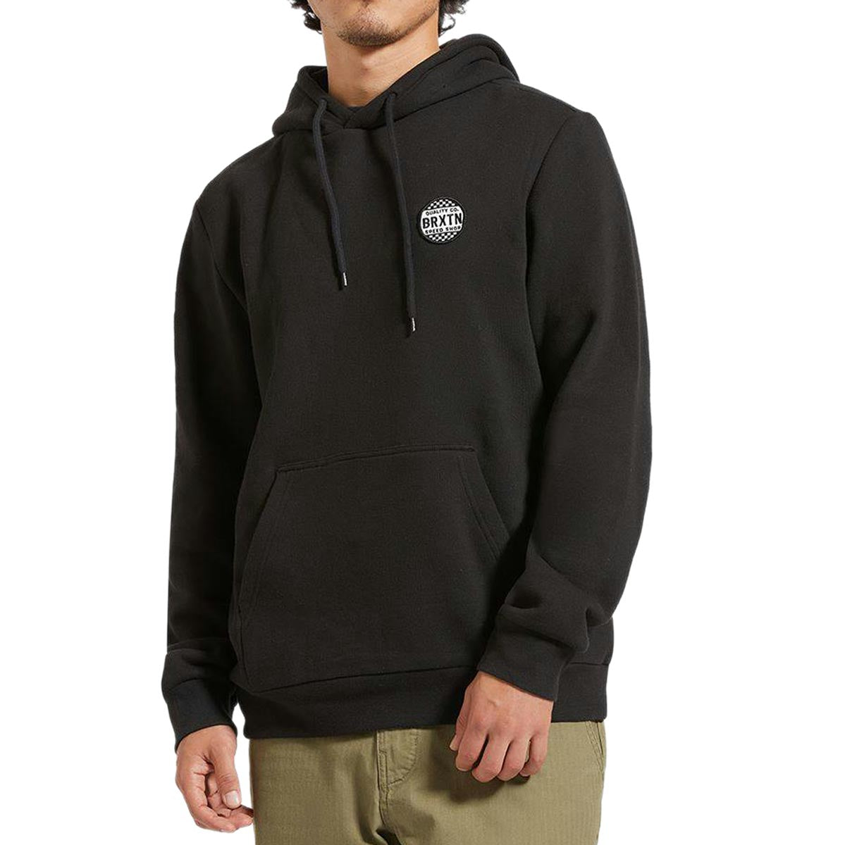 Brixton Gateway Patch Hoodie - Black image 1