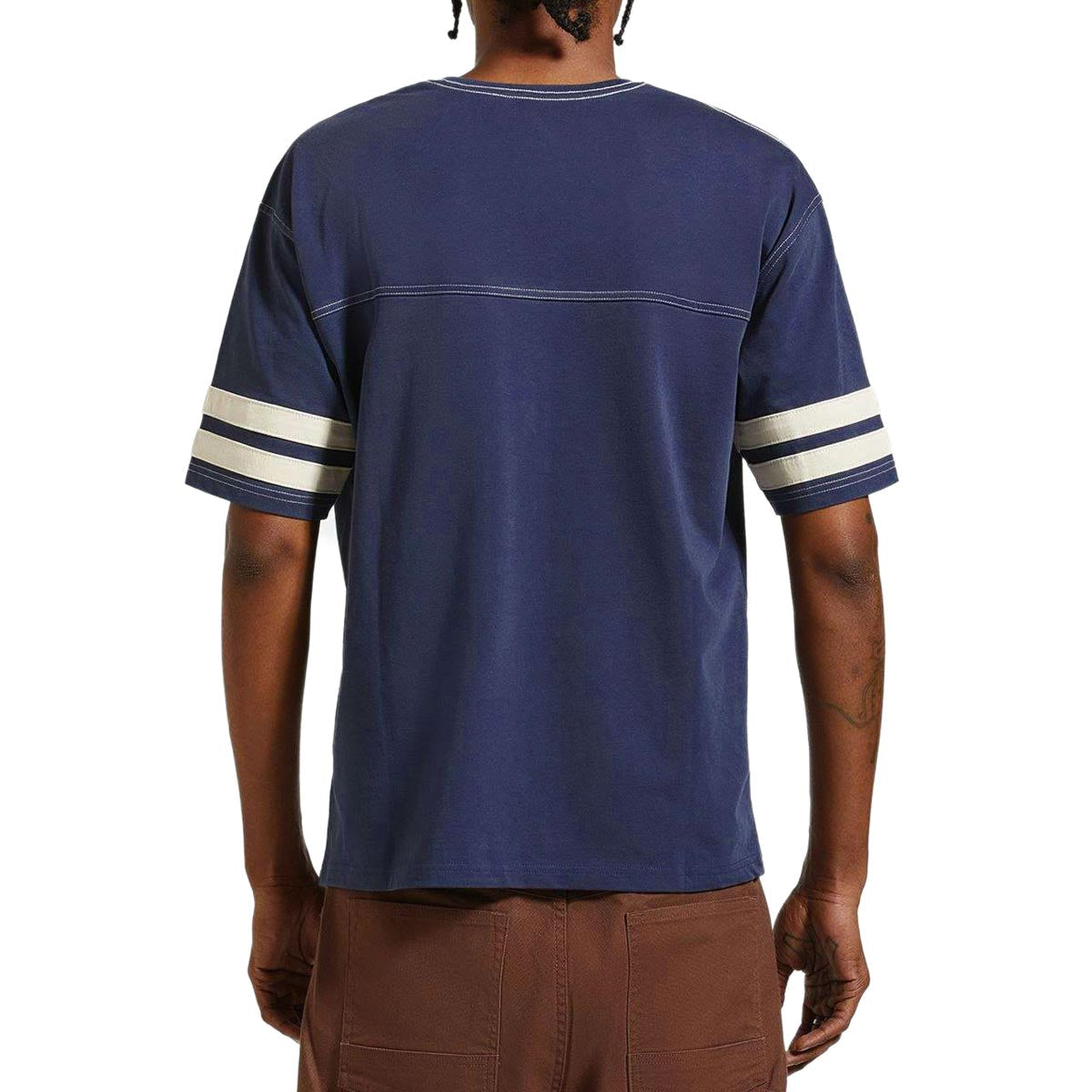 Brixton Varsity Heavyweight Football T-Shirt - Washed Navy image 2