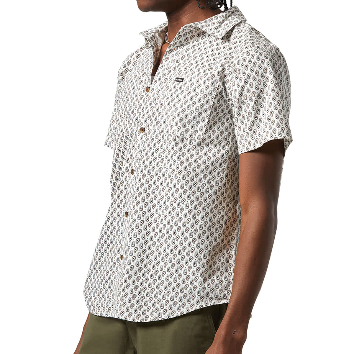 Brixton Charter Print Shirt - Off White/Paisley image 2