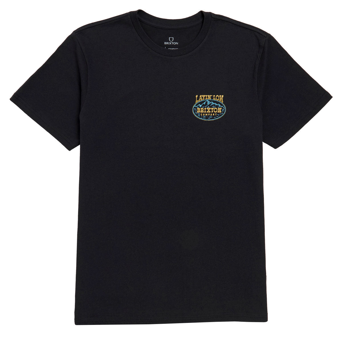 Brixton Layin Low T-Shirt - Black image 2