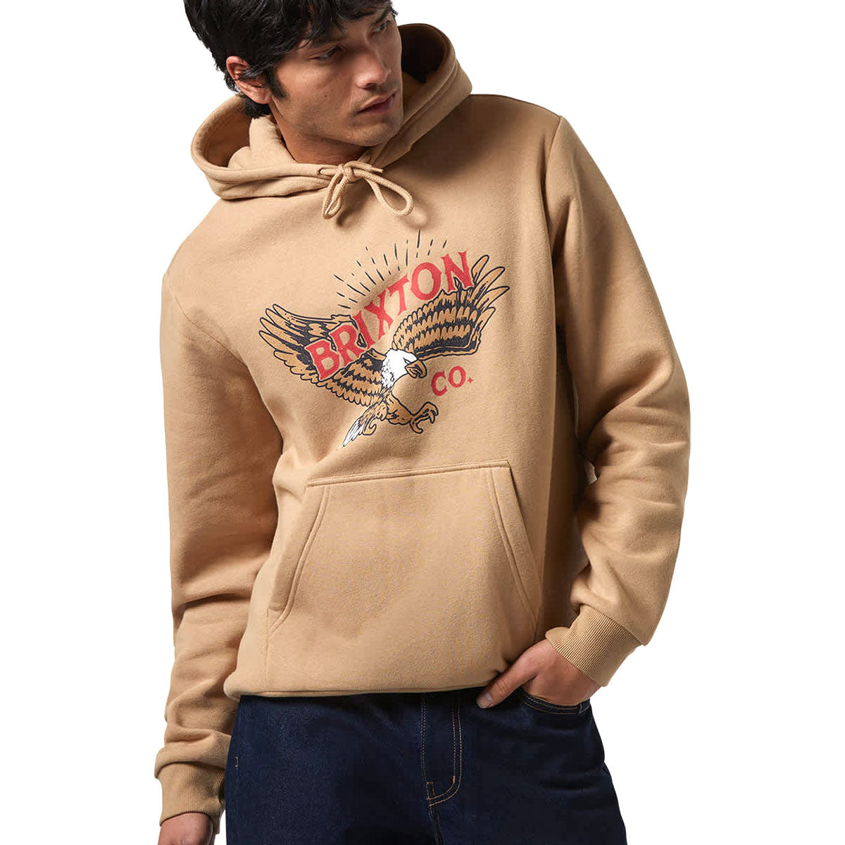 Brixton Keeler Hoodie - Sand image 1