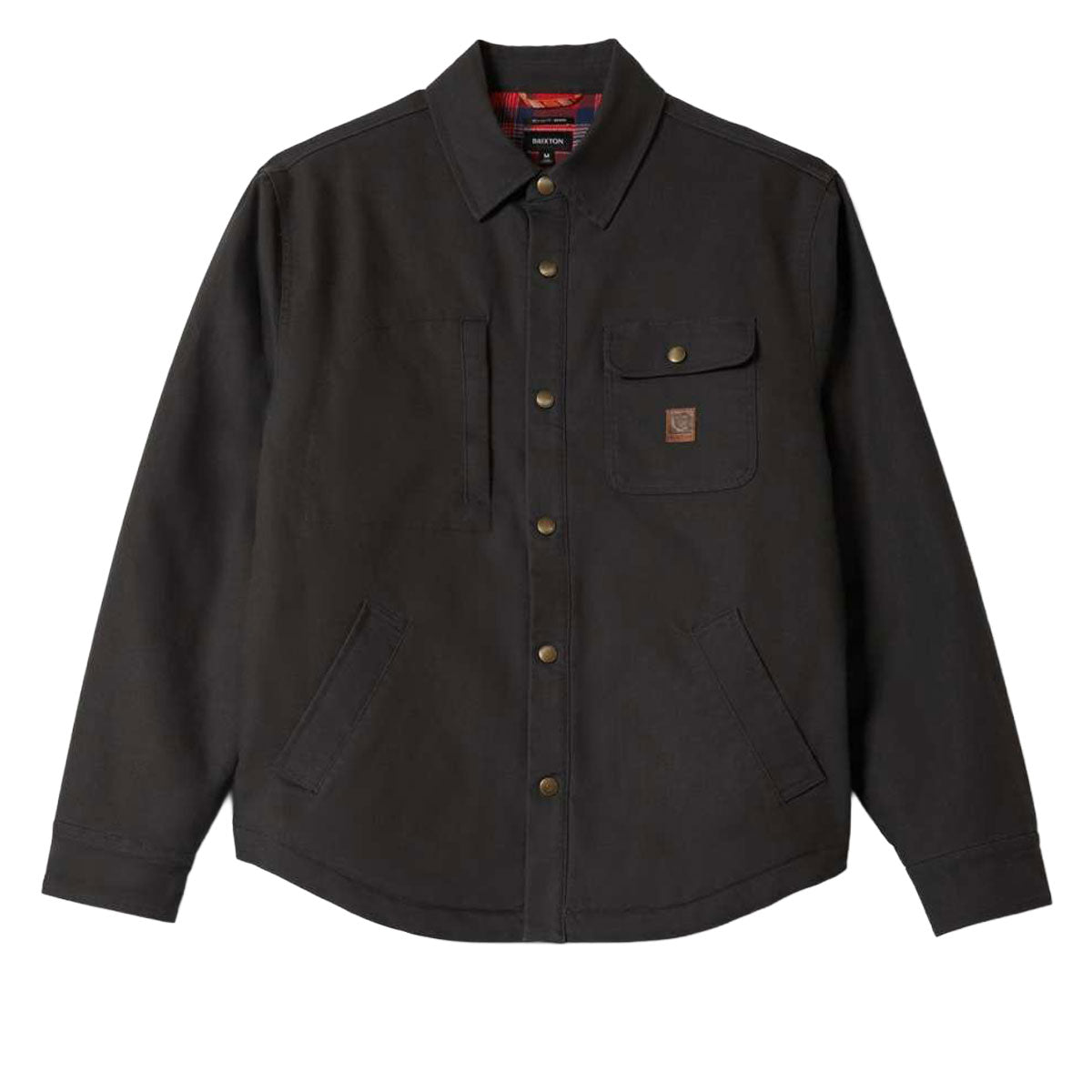 Brixton Builders Stretch Lined Jacket - Washed Black/Red image 4