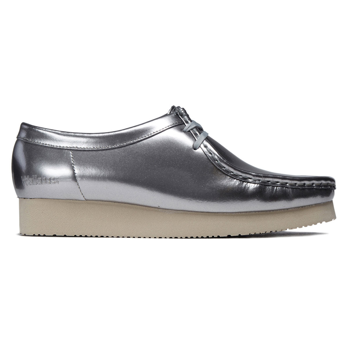 Clarks Womens Wallabee Shoes - Silver image 1