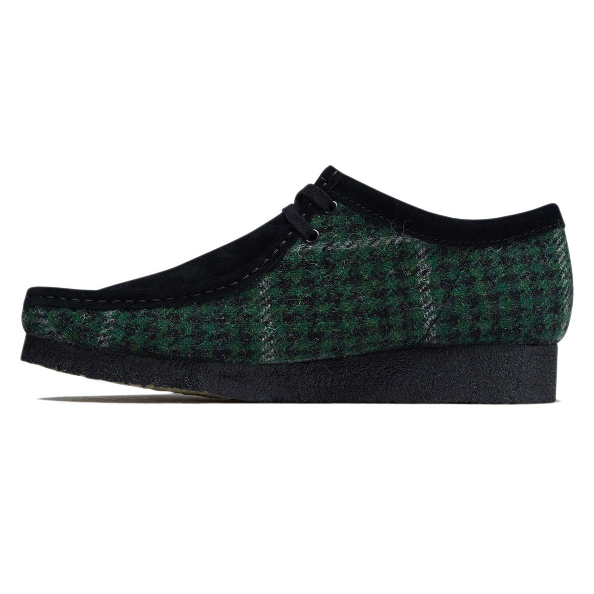 Clarks Wallabee Shoes - Green Tweed image 2