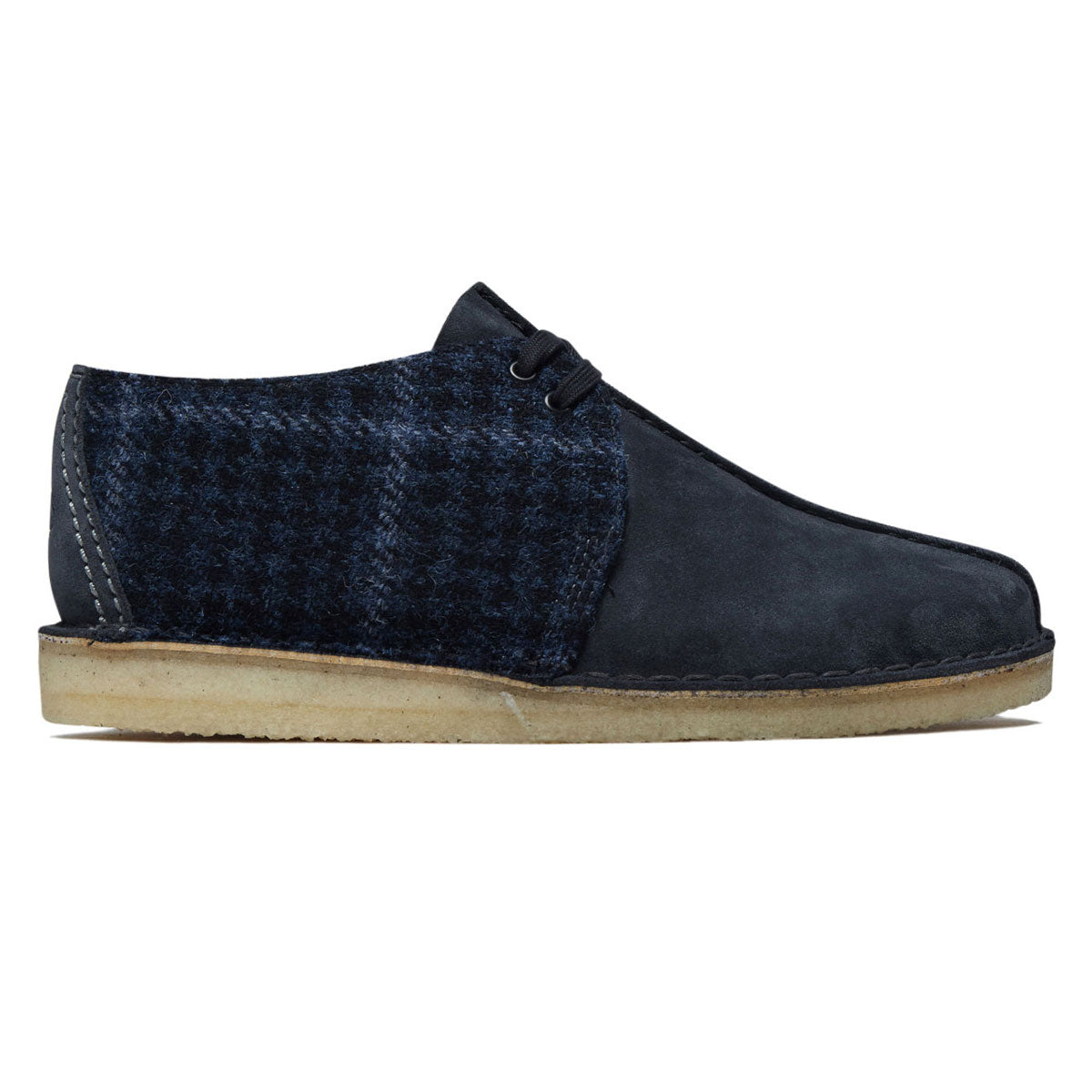 Clarks Desert Trek Shoes - Navy Tweed image 1