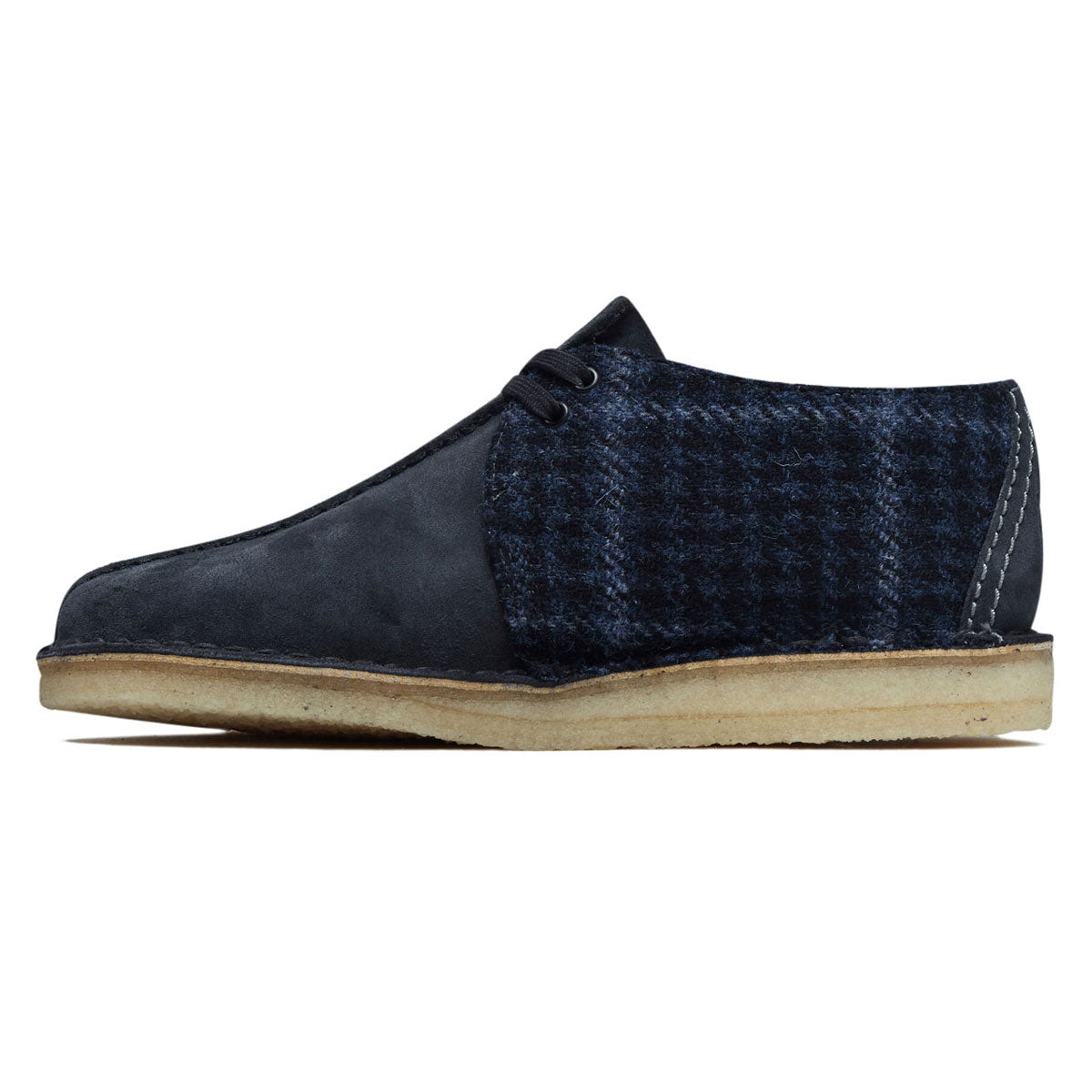Clarks Desert Trek Shoes - Navy Tweed image 2