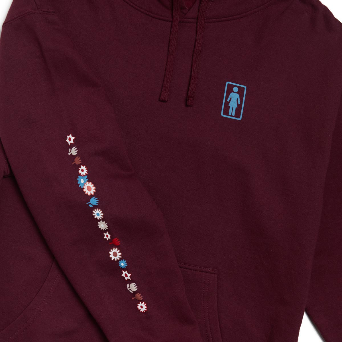 Girl x Hello Kitty Friends Hoodie - Burgundy image 3