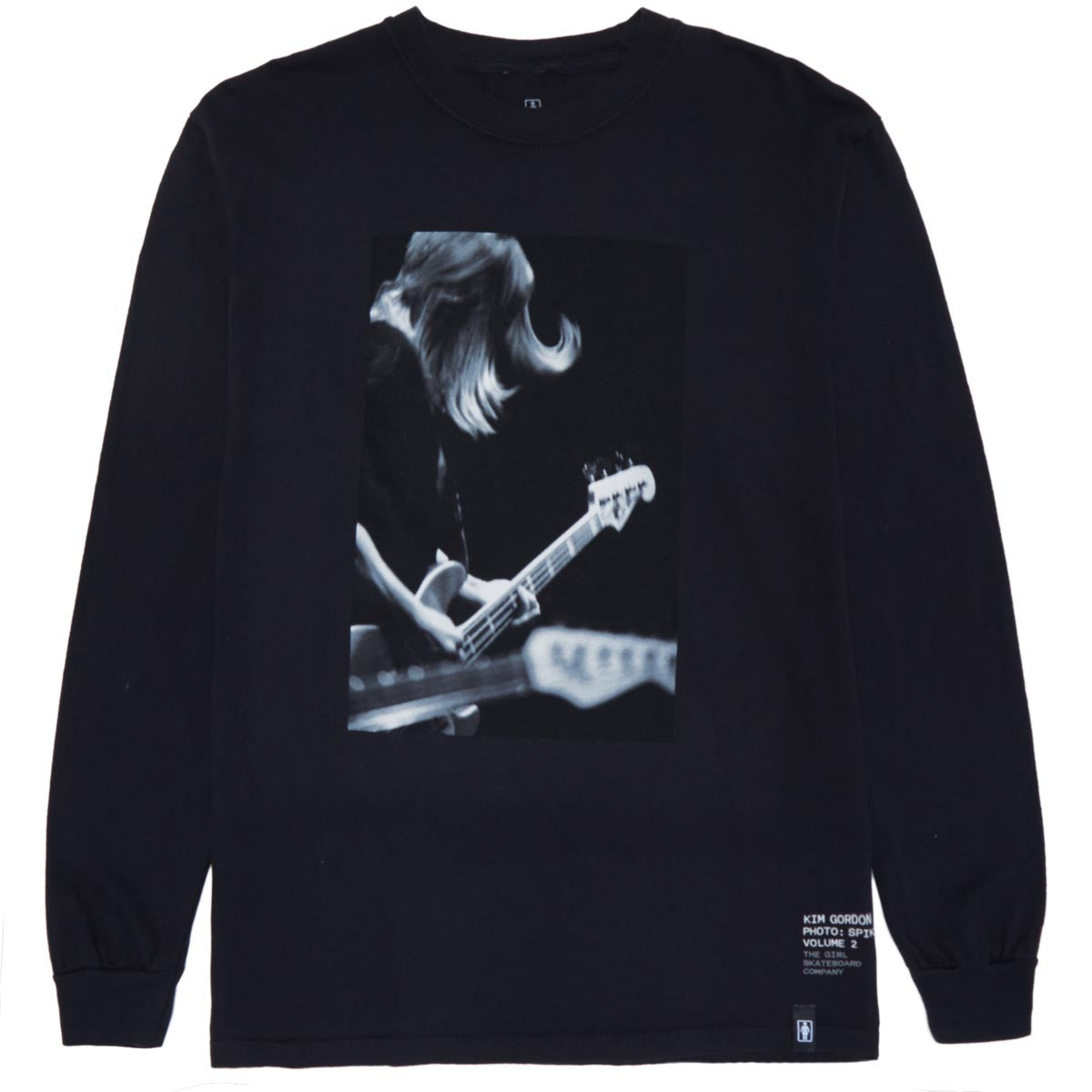 Girl Kim Gordon Long Sleeve T-Shirt - Antique Black image 1