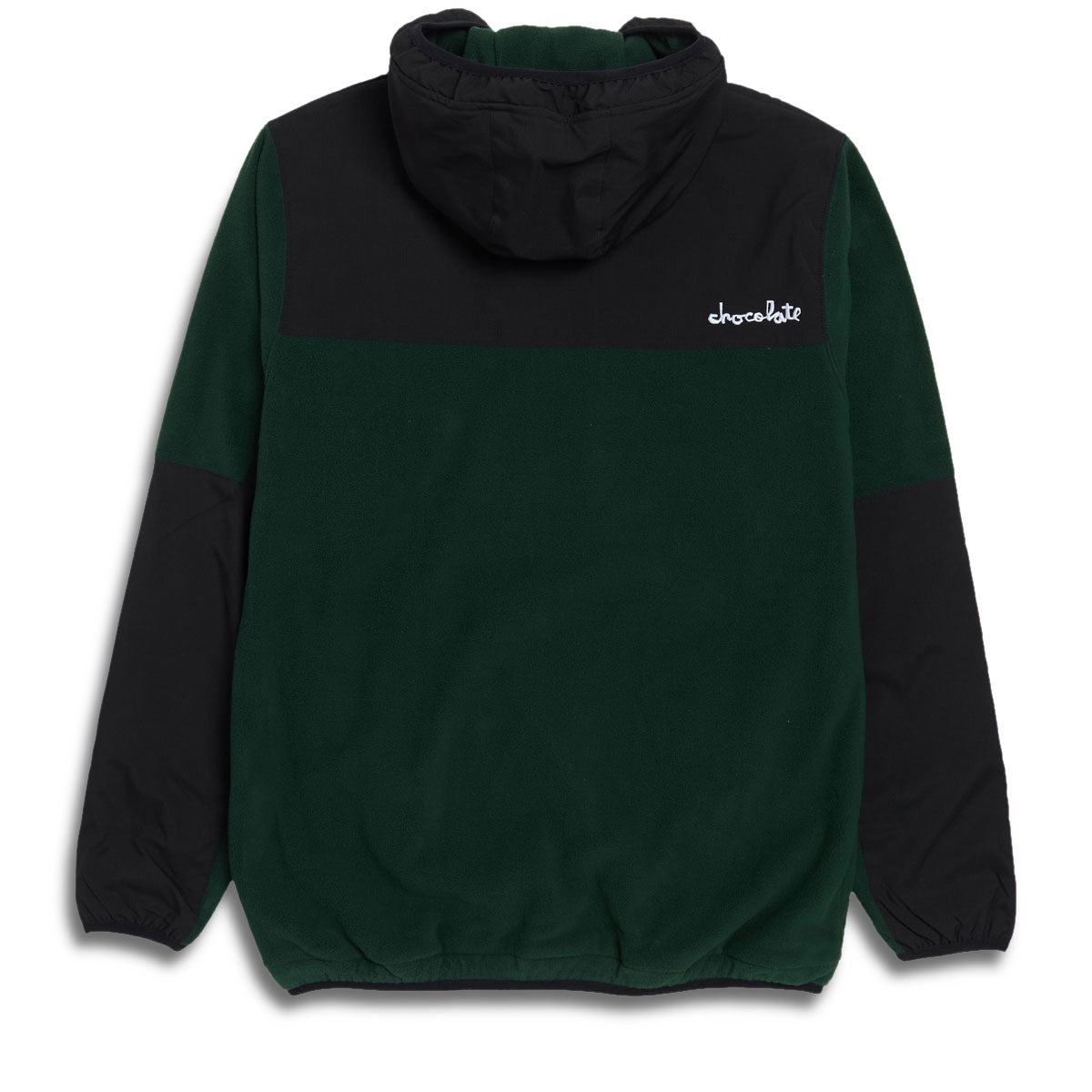 Chocolate Polar Fleece Hoodie - Black/Green image 2