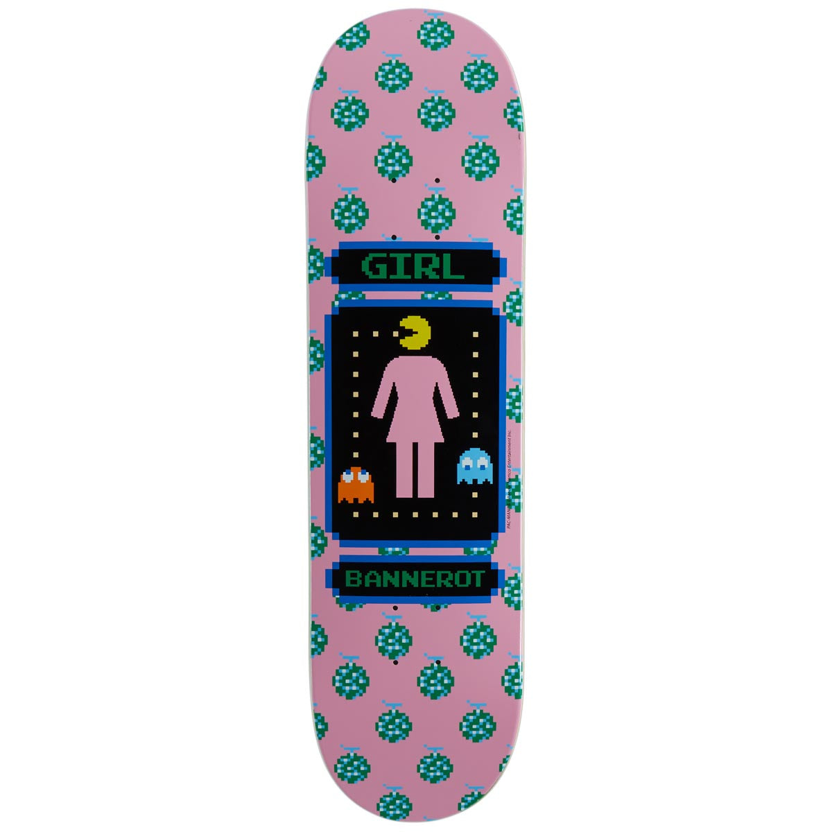 Girl x Pac-Man Bannerot Skateboard Deck - Pink - 8.25