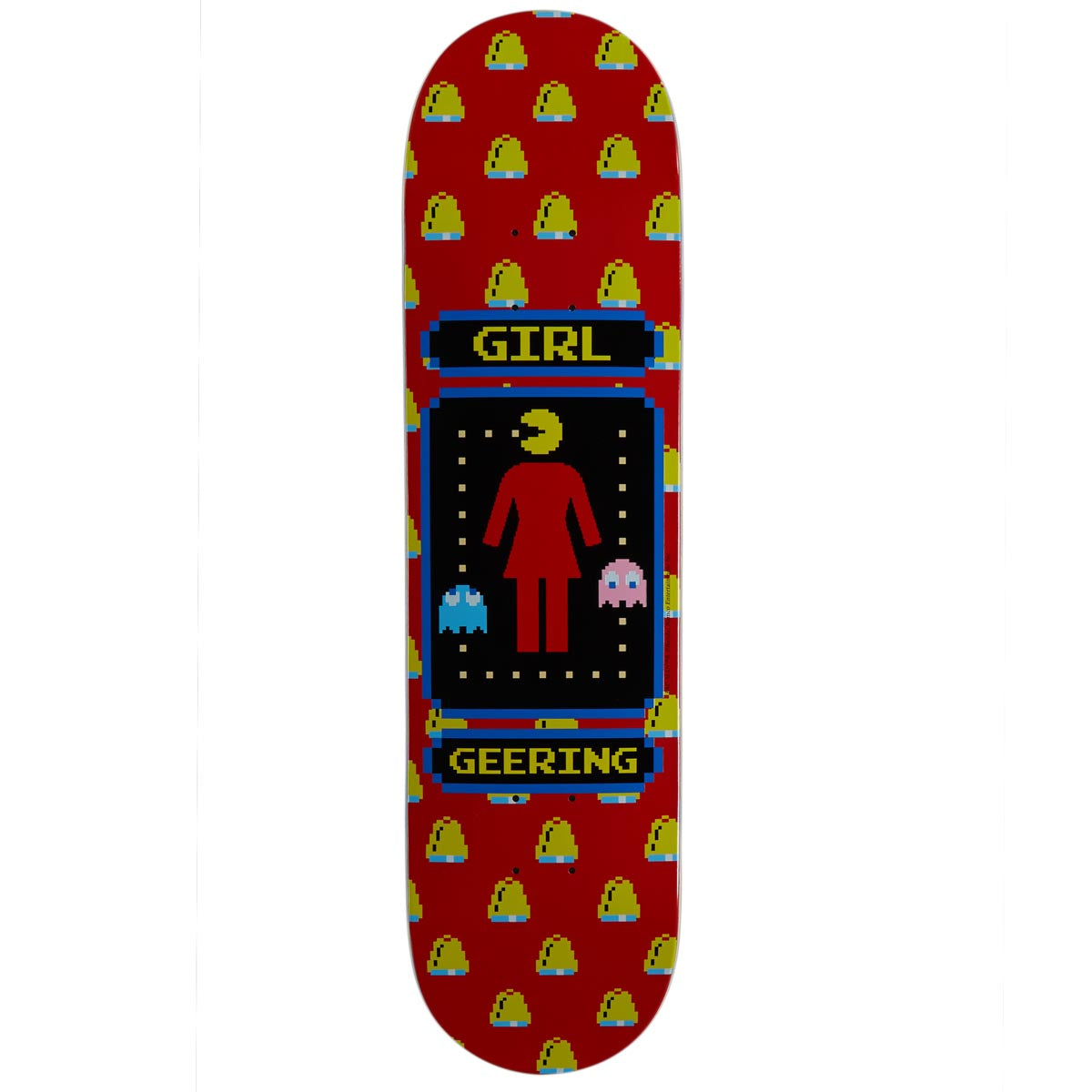 Girl x Pac-Man Geering Skateboard Deck - Red - 8.00