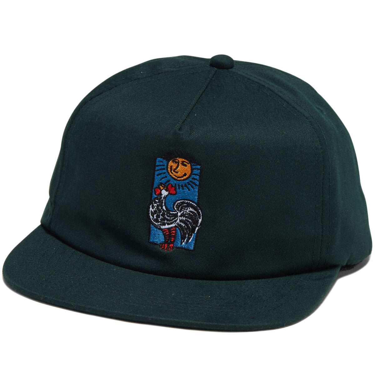 Chocolate Rooster 5 Panel Hat - Forest Green image 1